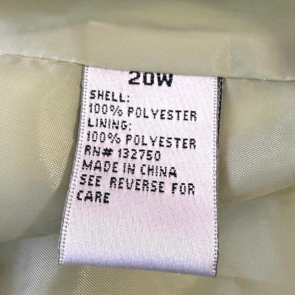 Danillo Women Lime Green Jacquard Single Button Closure VTG Blazer Lined SZ 20W - Picture 7 of 8